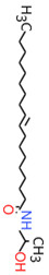 Structure chimique représentative de l'OMIPA, avec notation SMILES : CCCC=CCCC(=O)NCC(C)O